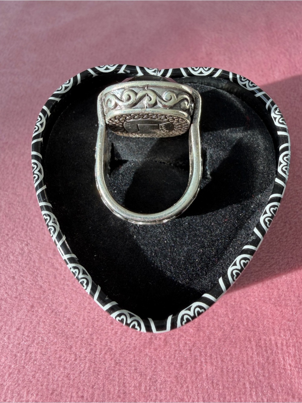 Brighton Venus Sterling Silver Plated Statement Ring - Size 7 - Picture 3 of 11
